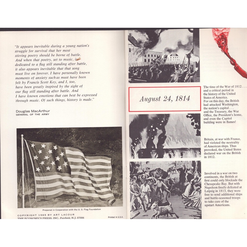 Vintage 1965 Proudly We Hail Story of Our National Anthem Booklet Art La Cour - Picture 3 of 3